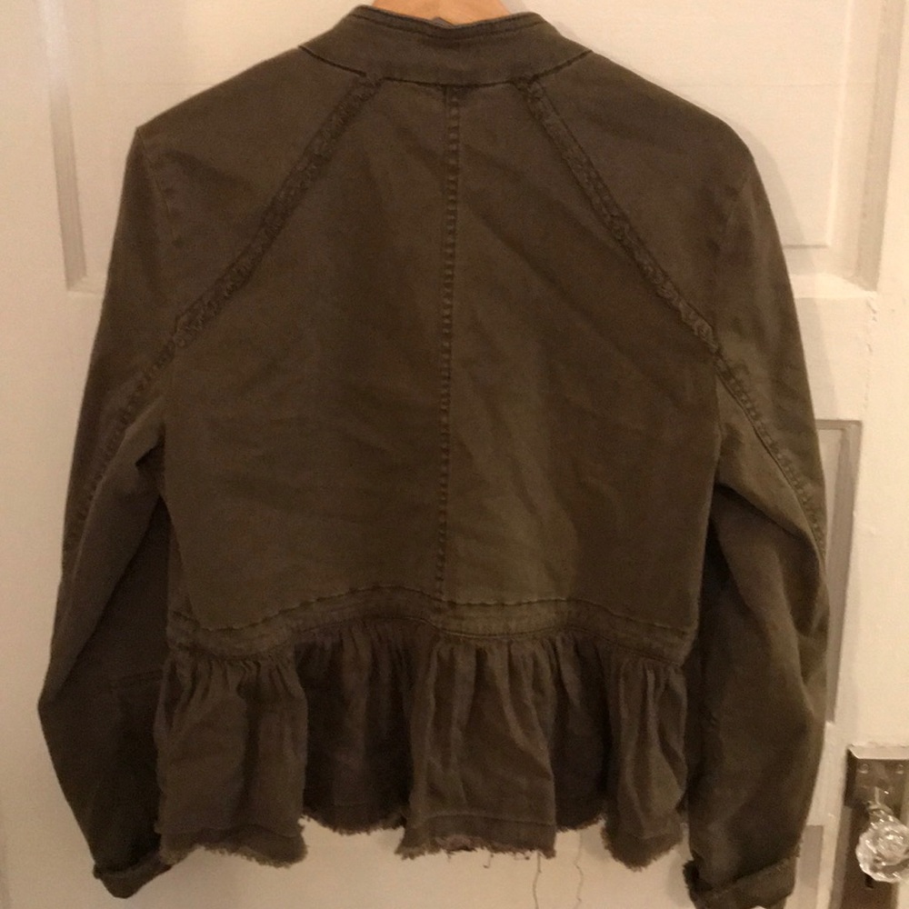 Free People Army Jacket with Peplum Bottom - Picture 5 of 8